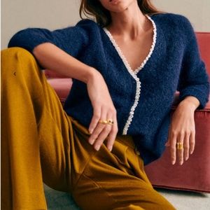 Sezane Maryam Cardigan - Navy